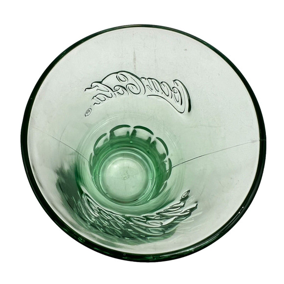Coca Cola Flared Tumbler Green Tinted Glass VTG Libbey 16 oz Genuine Coke Brand - Picture 3 of 7